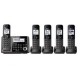 Reacondicionado Teléfono Inalámbrico Quintuple Panasonic KX-TG585 Bluetooth Respaldo-Negro - Envío Gratuito