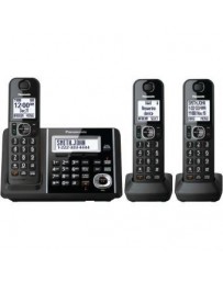 Reacondicionado Teléfono Inalámbrico Triple Panasonic KX-TGF343B Baby Monitor Respaldo-Negro - Envío Gratuito