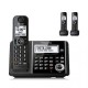 Reacondicionado Teléfono Inalámbrico Triple Panasonic KX-TGF343B Baby Monitor Respaldo-Negro - Envío Gratuito