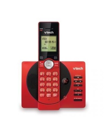 Reacondicionado telefono inalambrico vtech 6929-16 con altavoz -rojo - Envío Gratuito