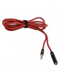 3.5mm A 3.5mm Macho A Hembra Extensión Cable Alambre De Audio, Rojo - Envío Gratuito