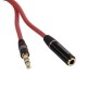 3.5mm A 3.5mm Macho A Hembra Extensión Cable Alambre De Audio, Rojo - Envío Gratuito