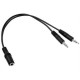 Negro 3.5mm Hembra A 2 De 3.5mm Male Audio Splitter Cable Para Altavoces O Auriculares - Envío Gratuito