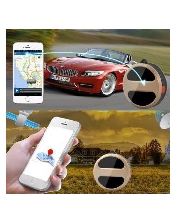 Mini GPS Tracker localizador rastreo GSM GPRS SOS para coche niño PET vehiculo Café Oro - Envío Gratuito