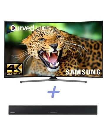 Smart TV Samsung Curva UN65KU650 de 65 LED 4K 3840 x 2160 de 120Hz + Barra de Sonido - Envío Gratuito