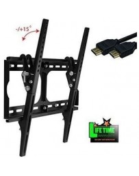 Tv Alta Resistencia Escuadra Pared + 10 Cable Hdmi D - Envío Gratuito