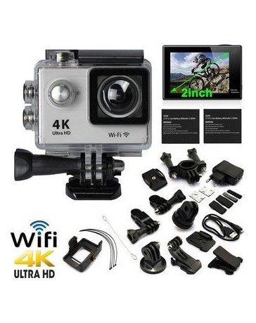 Impermeable 4K HD 1080P WiFi SJ4000 DV acción deportes cámara videocámara Plata - Envío Gratuito