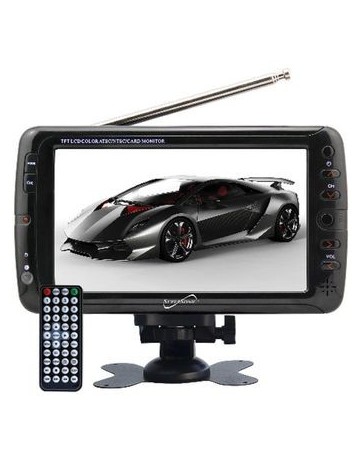 Reacondicionado LCD TV Portable Digital SuperSonic de 7 USBSD ACDC SC-195 Nuevo - Envío Gratuito