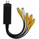 TAPA Fácil Portátil 4 Canales USB 2.0 DVR Captura Y Adaptador De Audio Tarjeta Compuesto RCA - Envío Gratuito
