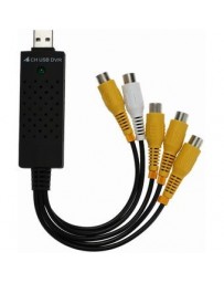 TAPA Fácil Portátil 4 Canales USB 2.0 DVR Captura Y Adaptador De Audio Tarjeta Compuesto RCA - Envío Gratuito