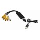 TAPA Fácil Portátil 4 Canales USB 2.0 DVR Captura Y Adaptador De Audio Tarjeta Compuesto RCA - Envío Gratuito