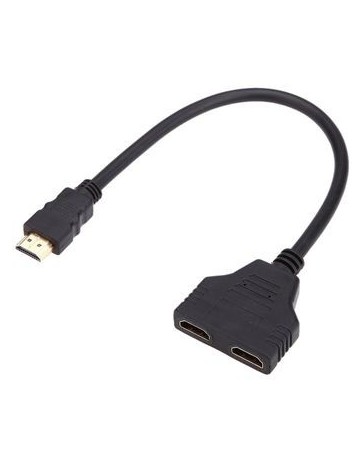 1080P HD Macho A 2 Puerto De Hembra 1 En 2 De Splitter Cable Adaptador Convertidor - Envío Gratuito