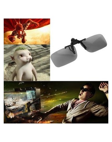 Cine Clip De Gafas 3D Dedicada-Negro - Envío Gratuito