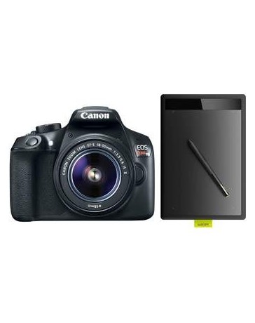 Cámara Reflex Canon Eos Rebel T6 18-55 Wifi Y NFC 18 Mp Bundle Tableta Digitalizadora Wacom One Y Memoria 16Gb - Envío Gratuito