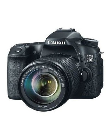 Cámara Canon EOS 70D 20.2 MP con Lente 18-135mm-Negro - Envío Gratuito
