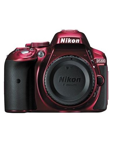 Cámara Réflex Digital NIKON D5300 CON 18-55MM VR II-Rojo - Envío Gratuito