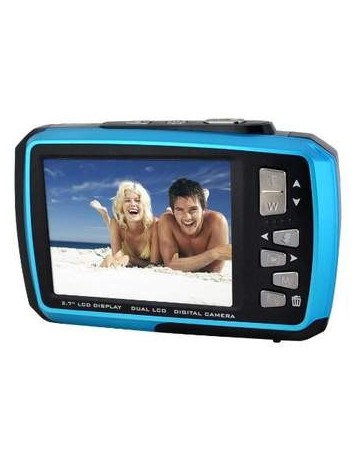 Coleman Duo 2v7wp-bl 14mp Waterproof Dual Lcd Color Azul - Envío Gratuito