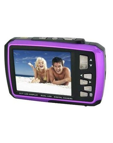 Coleman Duo 2v7wp-bl 14mp Waterproof Dual Lcd Color Morada - Envío Gratuito