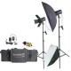 KiT Iluminacion Square Perfect Softbox Estudio Fotografico Foto luces Estroboscópicas-Multicolor - Envío Gratuito