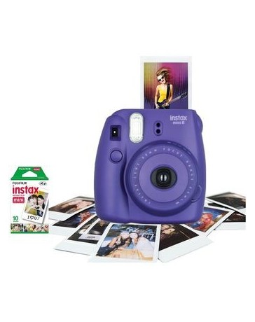 Camara Instax Mini 8 Morado + Rollo De 10 Fotos - Envío Gratuito