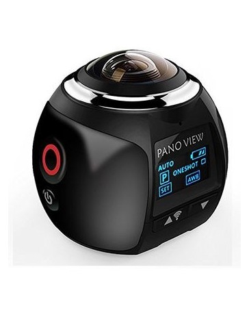 Camara Deportiva Videos 360° grados V1 con Wifi 4k Aprueba De Agua 12mp - Negra - Envío Gratuito