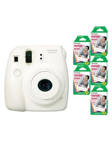 Cámara Fotográfica Instantánea Fujifilm Instax Mini 8-Blanco - Envío Gratuito