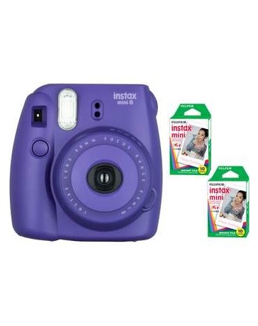 Camara Instantanea Fujifilm Instax Mini 8 - Morado + 20 Sheets Mini Film - Envío Gratuito