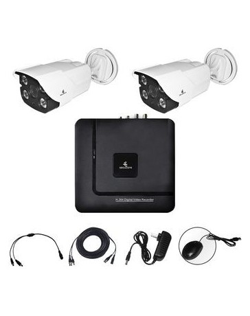 Kit Cctv Videovigilancia Hd 1080p 2 Camaras - Envío Gratuito