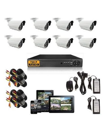 Kit 8 Camaras de Seguridad Camaras Video Vigilancia - Envío Gratuito