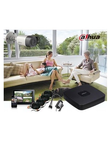 Camaras de Seguridad Dahua, kit con 4 camaras, 4 cables - Envío Gratuito
