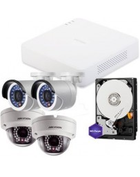 Sistema HIKVISION de 4 canales - Envío Gratuito