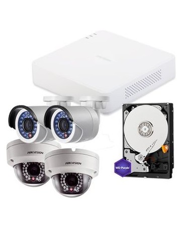 Sistema HIKVISION de 4 canales - Envío Gratuito