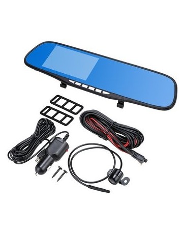 DVR Espejo Retrovisor con Lentes Duales - Envío Gratuito