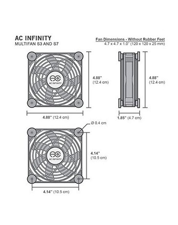 AC Infinity MULTIFAN S7-P, Quiet Dual 120mm - Envío Gratuito