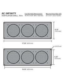 AC Infinity White Ventilation Grill 18 - Envío Gratuito