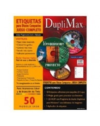 ETIQUETAS CD DUPLIMAX C/50 ETIQUETAS - Envío Gratuito