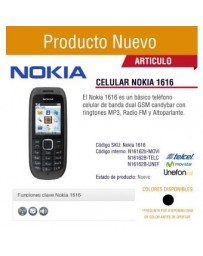 Reacondicionado Celular Nokia 1616-2B Para Compañia Unefon - Envío Gratuito
