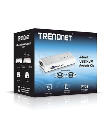 Nuevo Switch KVM Trendnet De 4 Puertos USB - Envío Gratuito