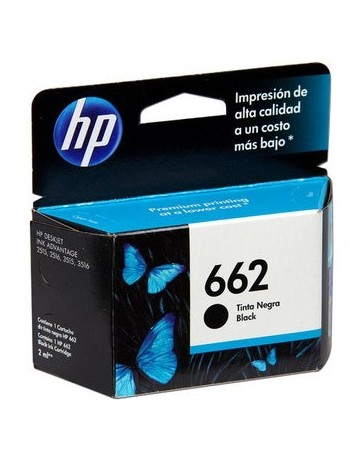 Cartucho de Tinta HP 662 Negro, Modelo, CZ103AL - Envío Gratuito