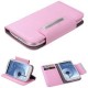 Funda Cartera Piel Galaxy SIII Rosa Broche Metalico - Envío Gratuito