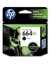 Cartucho de Tinta HP 664XL Negro, Modelo, F6V31AL. - Envío Gratuito