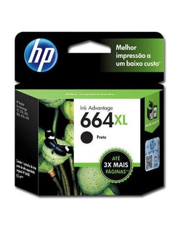 Cartucho de Tinta HP 664XL Negro, Modelo, F6V31AL. - Envío Gratuito