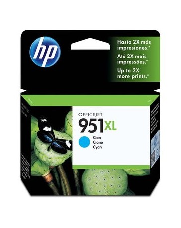 Cartucho de Tinta HP 951XL de Alto Rendimiento-Cyan. - Envío Gratuito