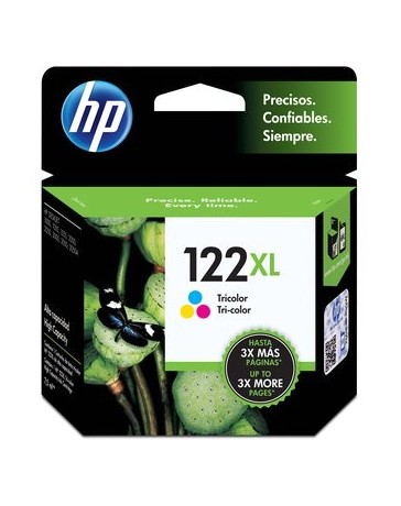 Cartucho de Tinta HP 122XL de Alto Rendimiento-Tricolor. - Envío Gratuito