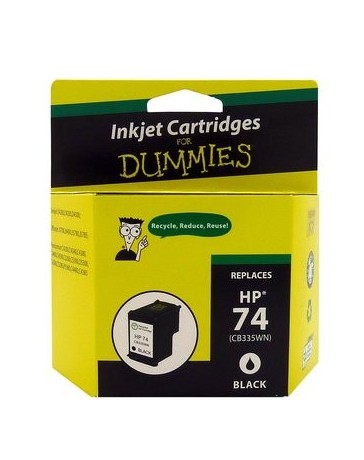 TINTA COMPATIBLE INK FOR DUMMIES HP 74 CB335WL- NEGRO - Envío Gratuito