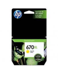 Cartucho De Tinta HP 670XL Amarillo - Envío Gratuito