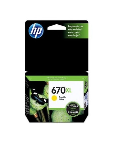 Cartucho De Tinta HP 670XL Amarillo - Envío Gratuito