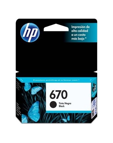 Cartucho de Tinta HP 670 Advantage-Negro. - Envío Gratuito