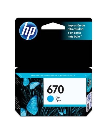 Cartucho de Tinta HP 670 Advantage-Cyan. - Envío Gratuito