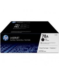 Paquete de 2 cartuchos originales de tóner negro HP 78A LaserJet. - Envío Gratuito